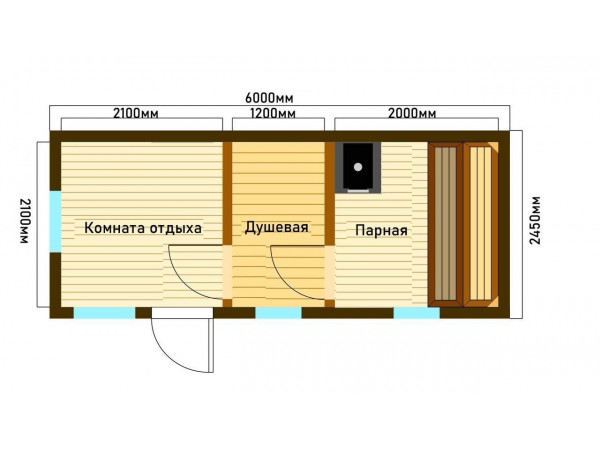 Баня Парыч на участке заказчика
